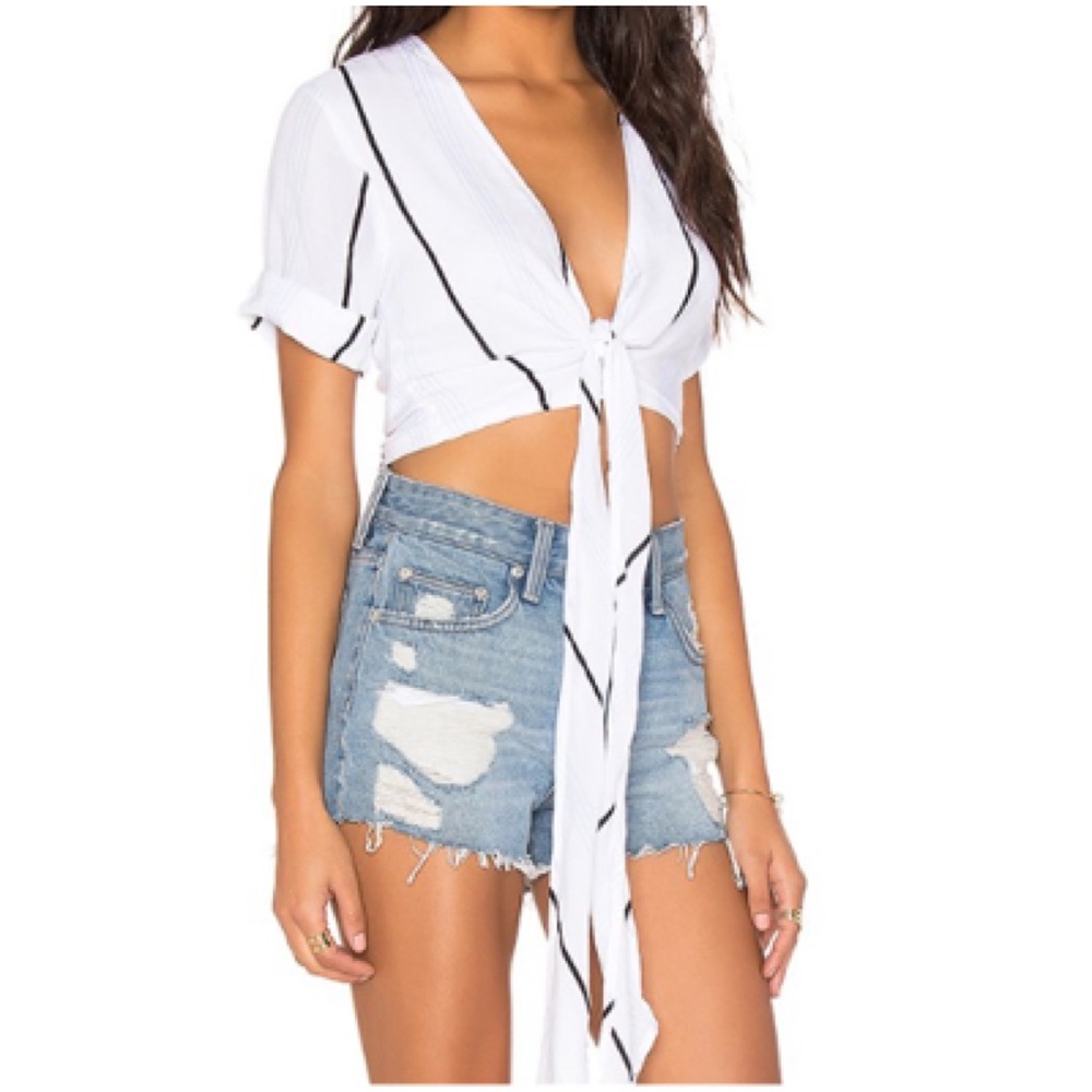 Faithfull The Brand Clara C'est Stripe Top Xs